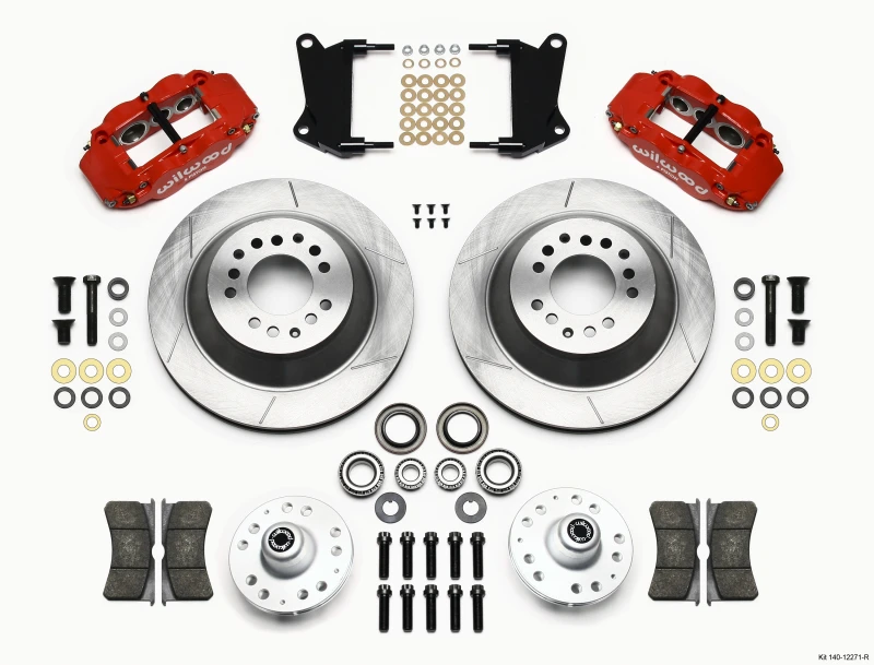 Wilwood Narrow Superlite 6R Vorderes Naben- und 1PC-Rotor-Kit 12,88 Zoll-Rot 67-69 Camaro 64-72 Nova Chevelle