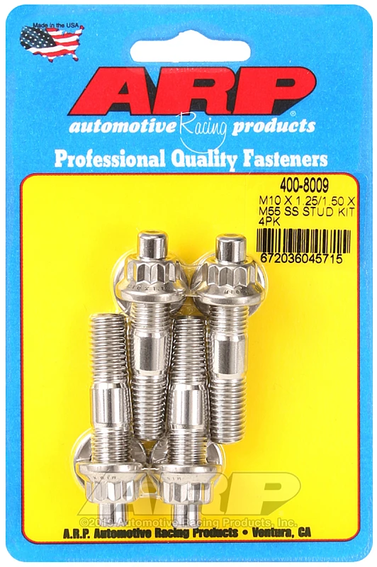 ARP M10 X 1,25/1,50 X 55mm Broached Stud Kit (4 Stück)