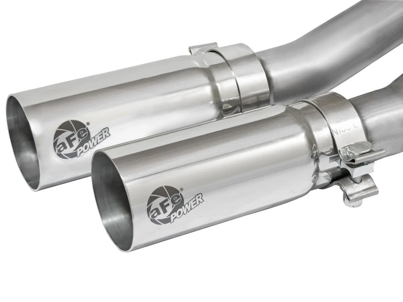 aFe Rebel Series CB Middle-Side Exit SS Auspuff mit polierten Endstücken 09-16 GM Silverado/Sierra V6/V8