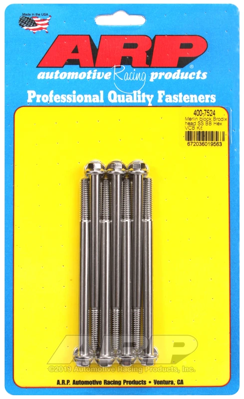 ARP Merlin Block Brodix Head BB Hex Valve Cover Bolt Kit