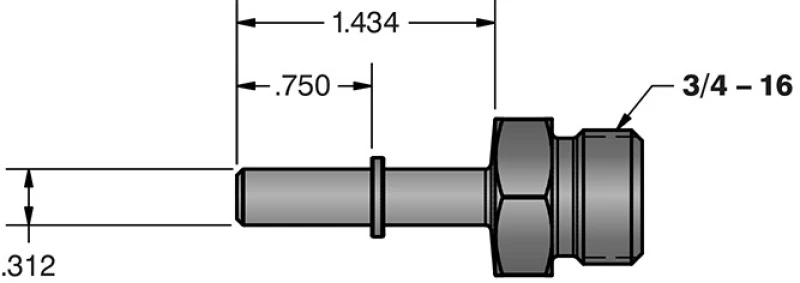 Fleece Performance Universeller 5/16in Schnellverbinder auf 3/4in-16 O-Ring (-8 AN)