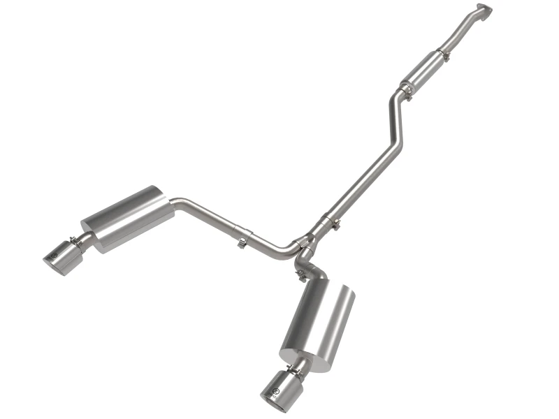 aFe 09-14 Acura TSX L4 2.4L Takeda 2-1/2 Zoll auf 2-1/4 Zoll 304 SS Kat-Back-Abgassystem mit polierten Endstücken