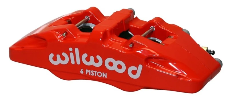 Wilwood Caliper-Forged Dynapro 6 5.25in Mount-Red-R/H 1.38/1.00/1.00in Pistons.81in Disc