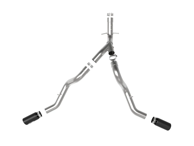 aFe Large Bore-HD 4 Zoll 409 Edelstahl DPF-Back Abgasanlage mit schwarzem Endrohr 20 GM Diesel LKW V8-6.6L (td) L5P
