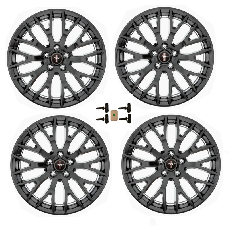 Ford Racing 15-16 Mustang GT 19X9 und 19X9,5 Felgensatz mit TPMS-Kit - Mattschwarz