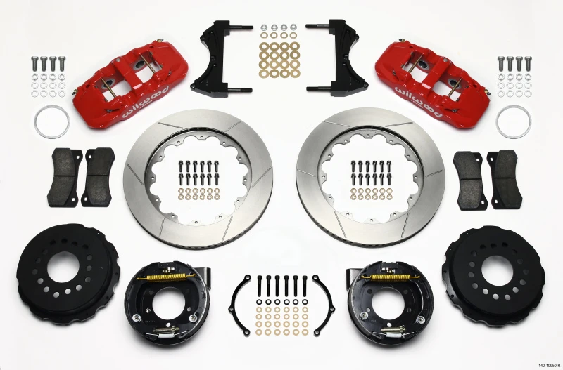 Wilwood AERO4 Bremse Kit 14,00 Zoll Rot 2005-2014 Mustang