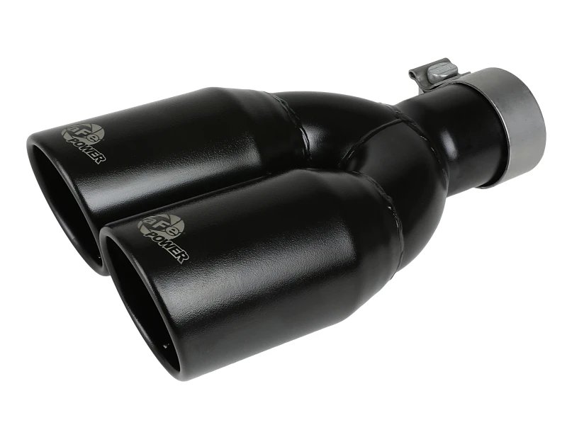 MACH Force-Xp 409 Edelstahl-Klemm-Endschalldämpfer 2,5 Zoll Einlass 3,5 Zoll Auslass - Schwarz