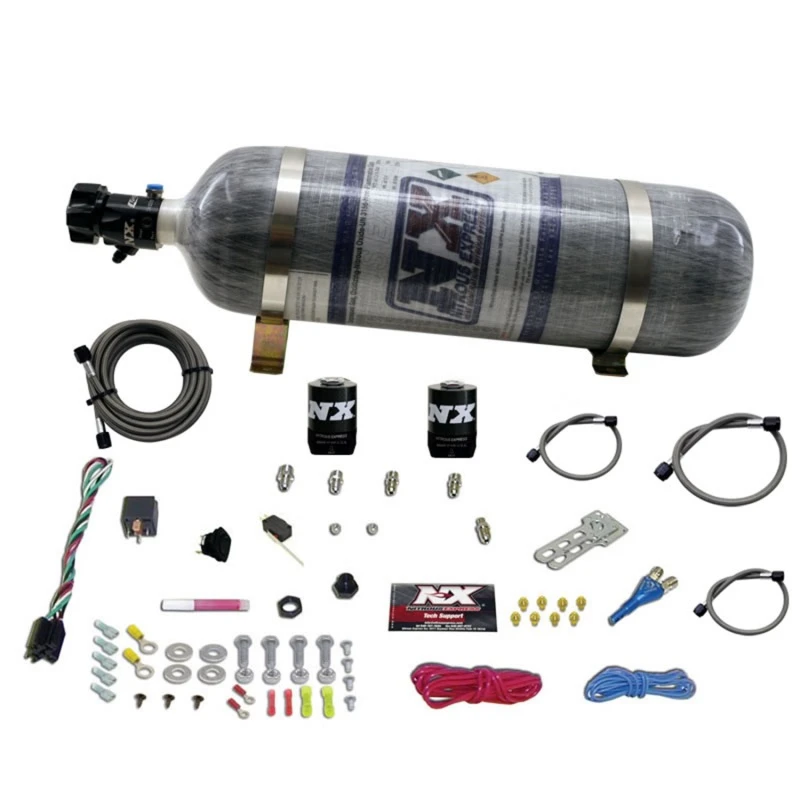 Nitrous Express Alle Ford EFI Einzel-Düse-Nitrous-Kit mit Composite-Flasche