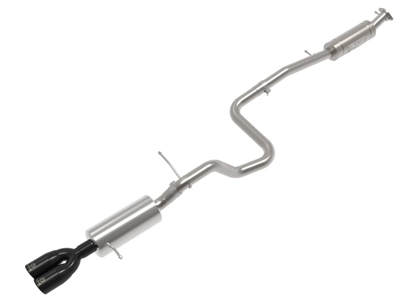 aFe Takeda Serie 2 1/2 Zoll 304 SS Cat-Back 14-19 Ford Fiesta L4-1.6L (t) mit schwarzer Spitze