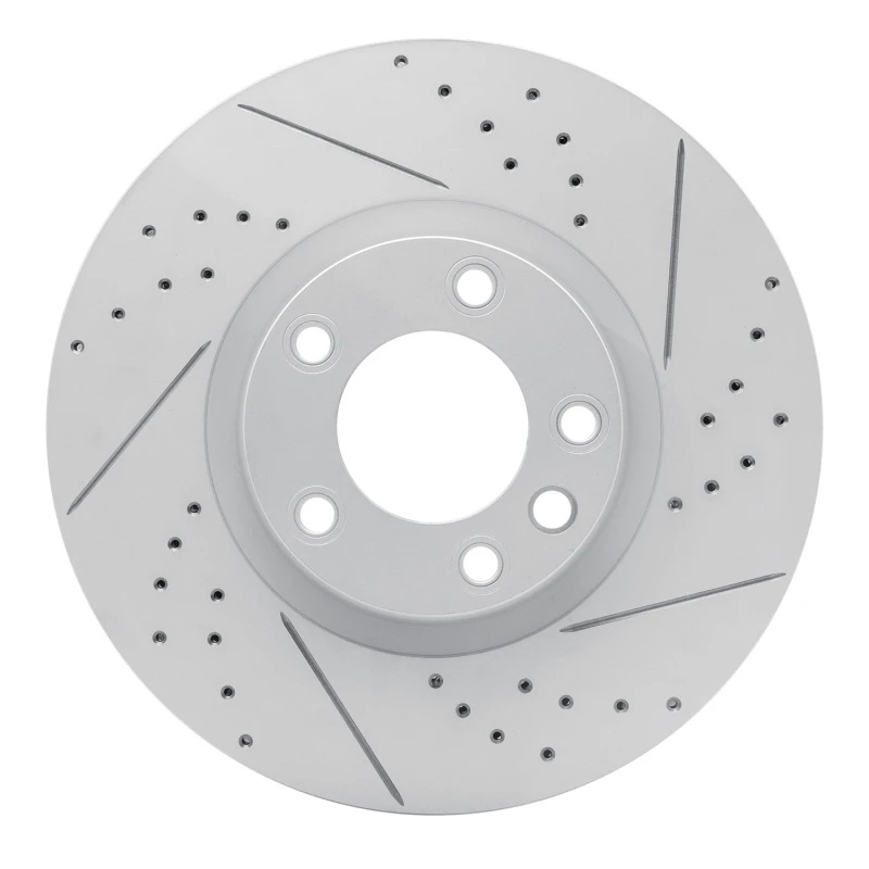 DFC 11-18 Porsche Cayenne Left Front Drilled & Slotted Geoperformance Rotor