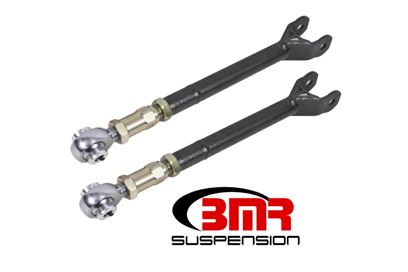 BMR 08-17 Challenger Untere Tragarme mit On-Car-Anpassung und Rod-Ends - Schwarz Hammertone