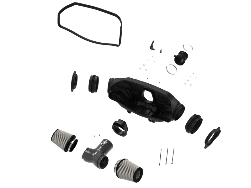 aFe 2020 Corvette C8 Track Series Carbon Fiber Kaltluft-Ansaugsystem mit Pro DRY S Filtern