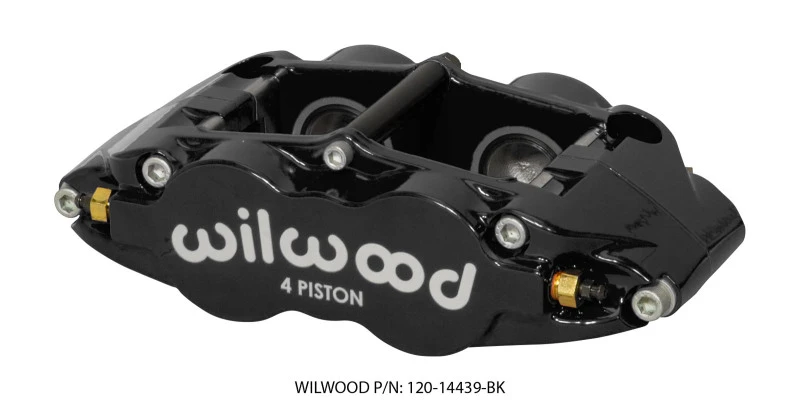 Wilwood Bremse Forged Narrow Superlite FNSL4R-DS Staubdichtung 1,25/1,25 1,10 Zoll Rotorbreite - Schwarz