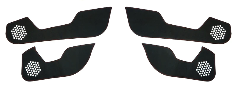 Revel GT Design Kick Panel Cover (Red Stitch) for 2018-2019 Honda Civic Type-R / Hatchback - 4 Pieces