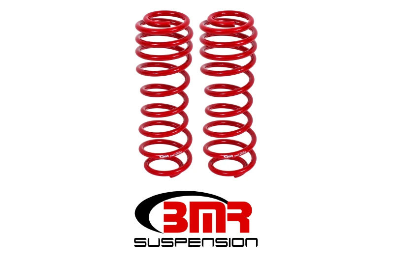bmr-suspension_SP012R-6793058355f35 BMR 05-14 S197 Mustang GT/GT500 Hinten Performance/Drag Tieferlegungsfedern - Rot
