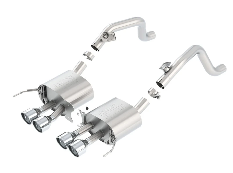 Borla 14-15 Chevy Corvette C7 ohne AFM ohne NPP Atak Rear Section Exhaust Quad Rd RL Tips