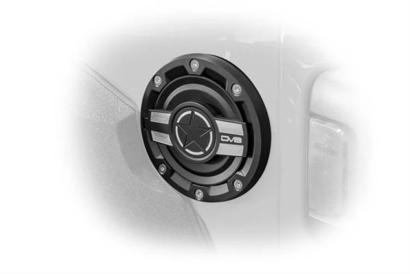DV8 Offroad Aluminum Fuel Door for Jeep Wrangler JL