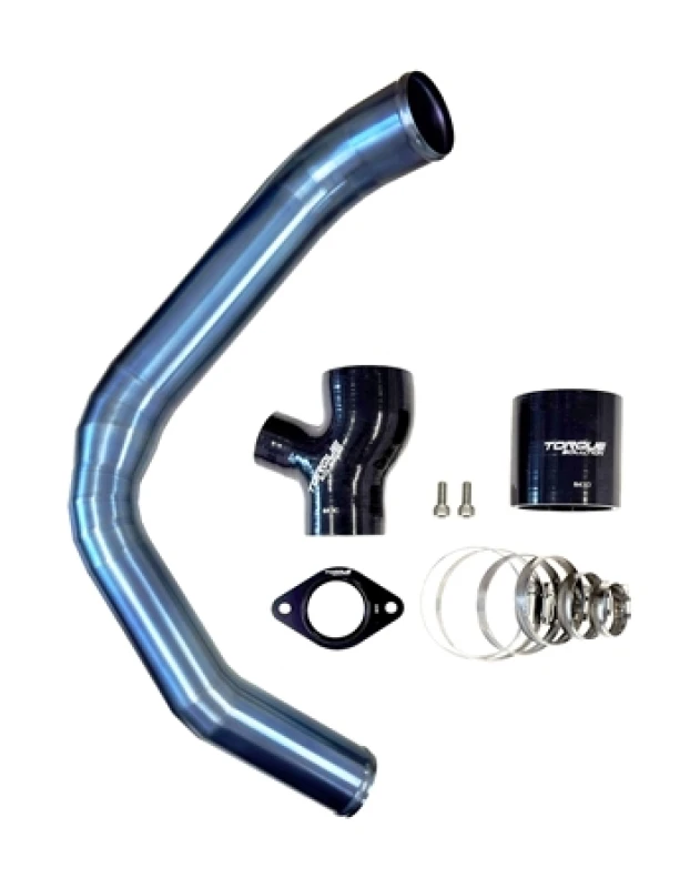 Torque Solution Top Mount Charge Pipe for 12-21 Subaru WRX - Titanium Burnt Blue