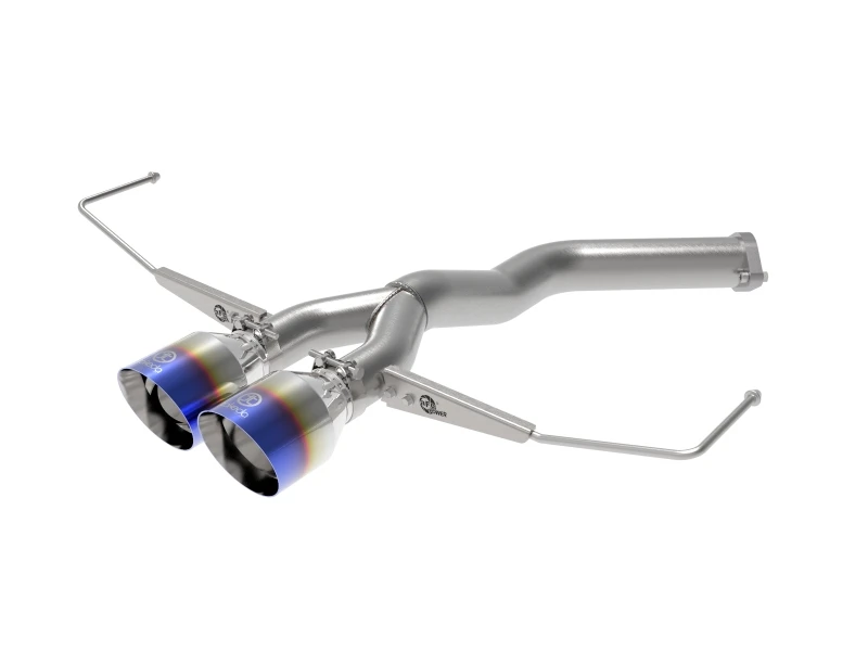 aFe Takeda 3in-2,5in 304 SS Axle-Back-Auspuffanlage mit Blue Flame-Tip 19-20 Hyundai Veloster I4-1,6L(t)