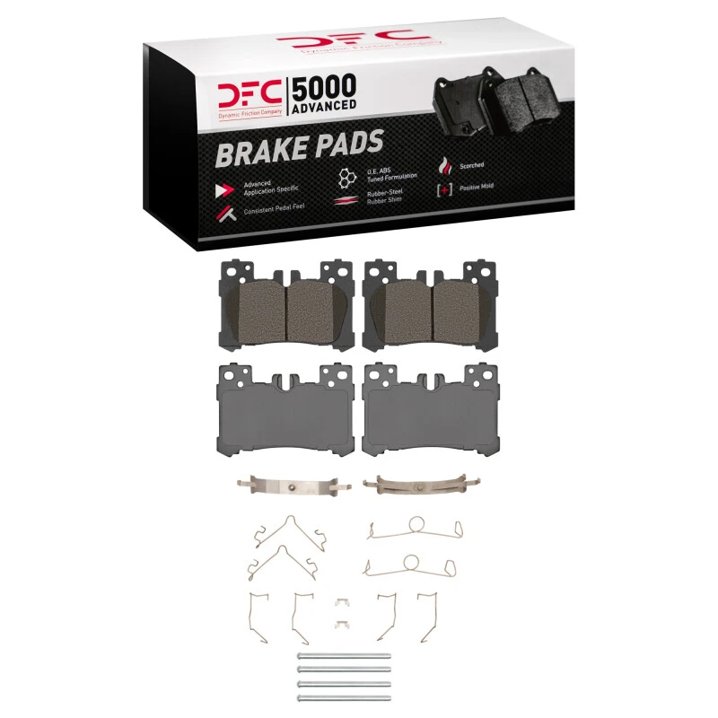 DFC 18-23 Lexus LC500h Rear 5000 Advanced Low Metallic Brake Pads and Hardware Kit