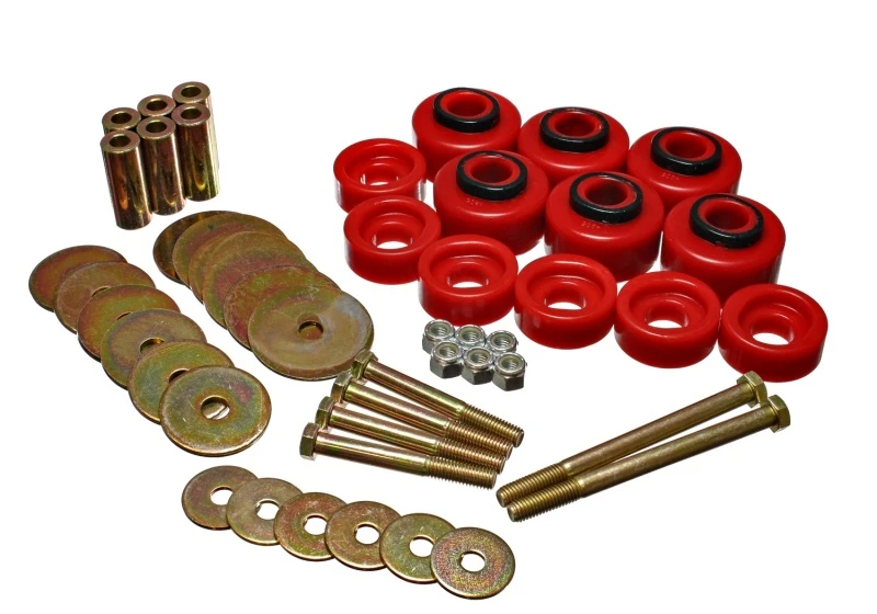 Energy Suspension 97-03 Ford F-100/F-150 2WD/F250 2WD & L-Duty Roter Körper (Cab) Mount-Set