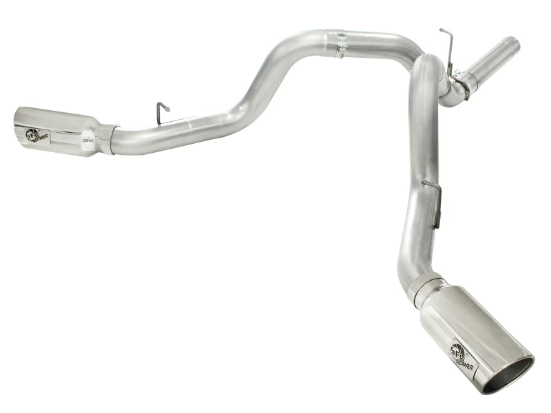 aFe MACHForce XP Auspuff Aluminisiert Dual Split DPF Rück 11-15 GM Diesel LKW V8-6.6L (td) (polierte Spitze)