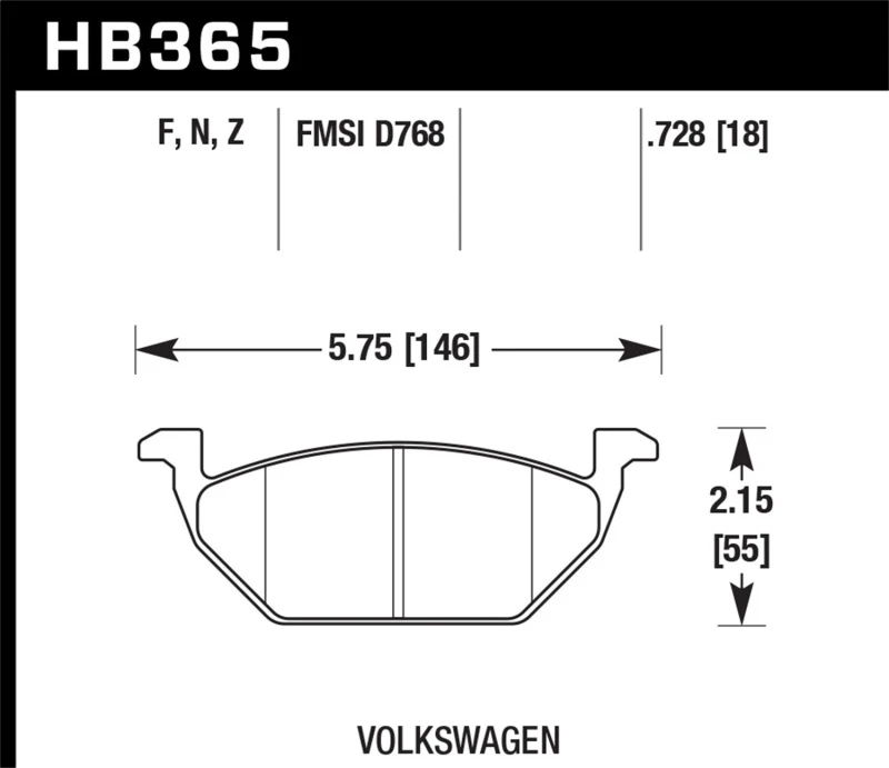 Hawk HP+ Straßen-Bremsbeläge