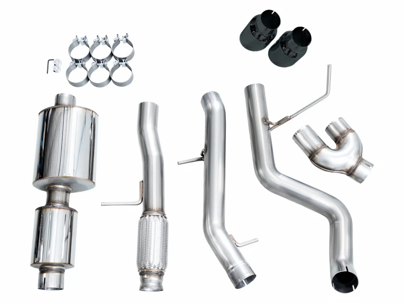 AWE Tuning 2021+ GMC Tahoe/Yukon 5.3L 0FG Side Exit Catback Exhaust - Diamond Black Tips