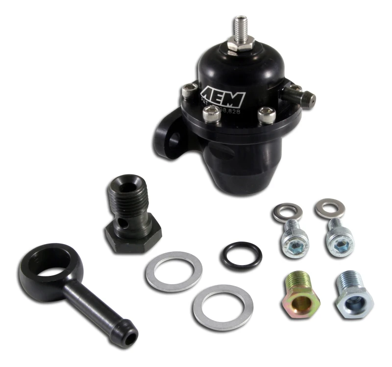 AEM 86-93 Acura / 95-98 TL / 88-91 Civic/CRX / 92-01 Prelude Schwarz einstellbarer Kraftstoffdruckregler