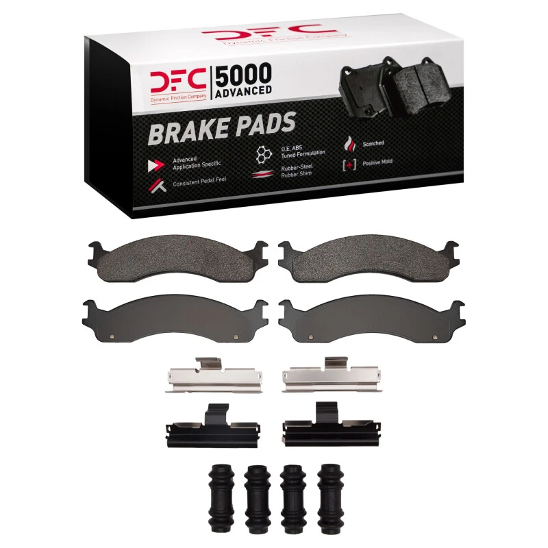 DFC 98-03 Dodge Ram 2500 Van Front 5000 Advanced Semi Metallic Brake Pads and Hardware Kit