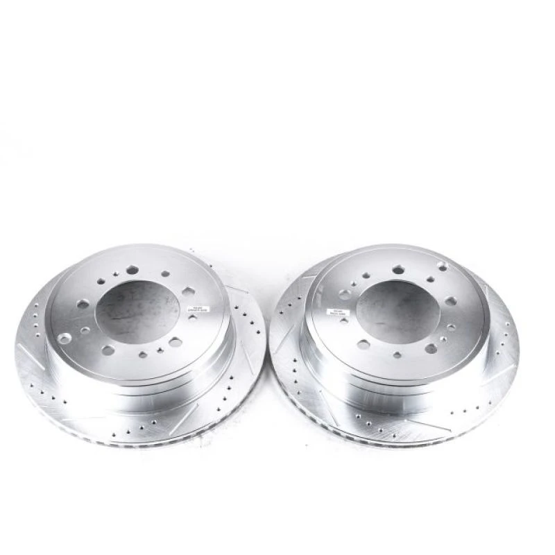 Power Stop 13-21 Toyota Land Cruiser Rear Evolution Drilled & Slotted Rotors - Pair