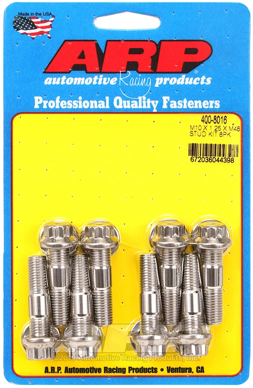 ARP Sport Compact M10 x 1,25 x 48mm Edelstahl Accessory Studs (8er-Pack)