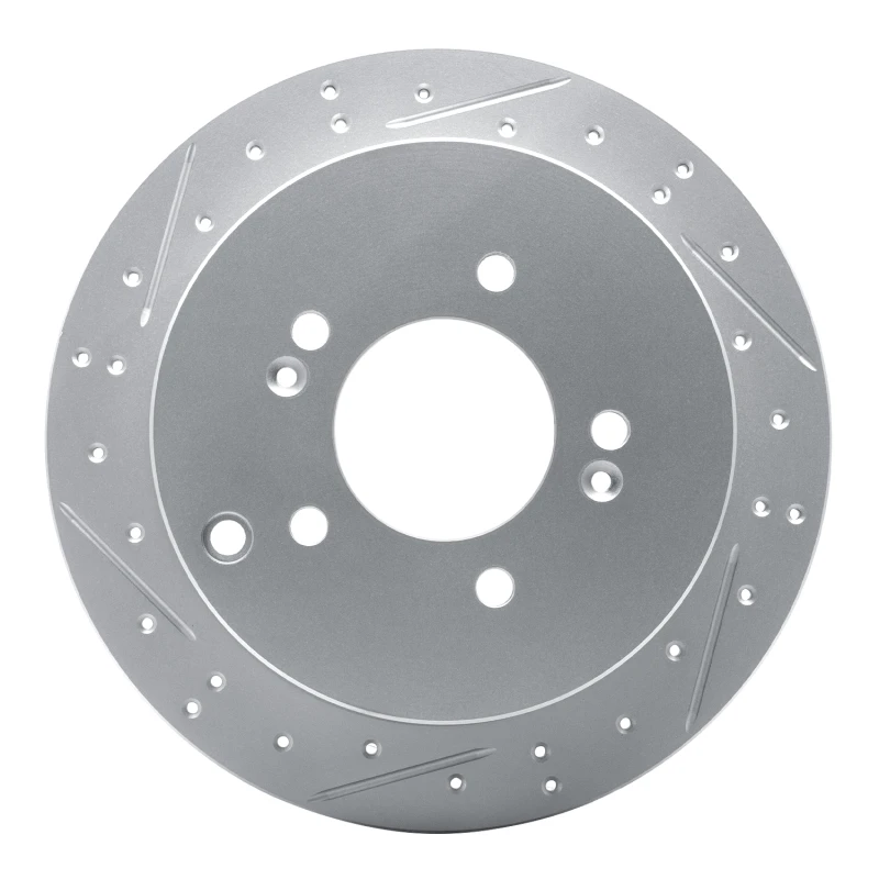 DFC 01-16 Hyundai Santa Fe Rear Left Drilled & Slotted Geoperformance Rotor