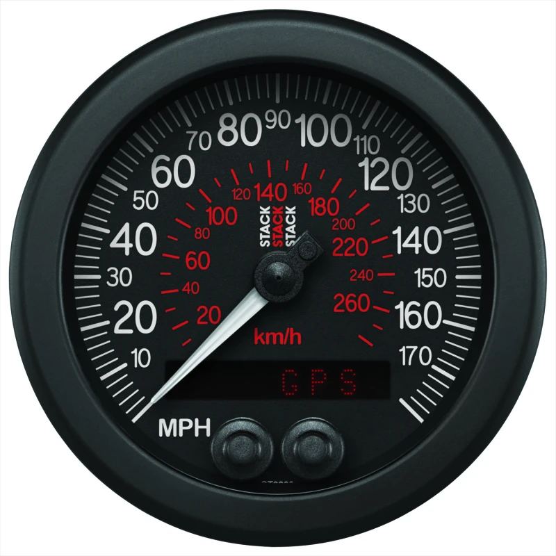 Autometer Stack Instruments 88mm 0-180 MPH 290 KM/H GPS Speedometer - Black