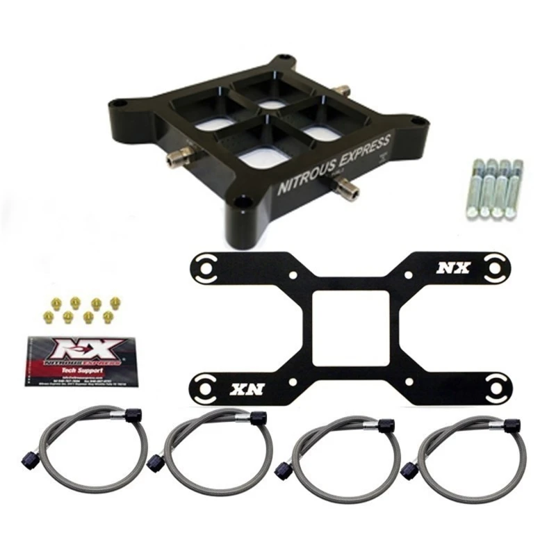 Nitrous Express Dual Stage Billet Crossbar (4150 Flansch) Nitrous Plate-Umbau (50-800PS)