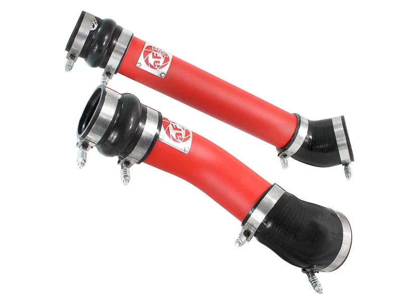 aFe Bladerunner Intercooler-Rohre Heiß- und Kaltseite 3,5 Zoll 94-02 Dodge Diesel Trucks L6-5,9L (td) - Rot
