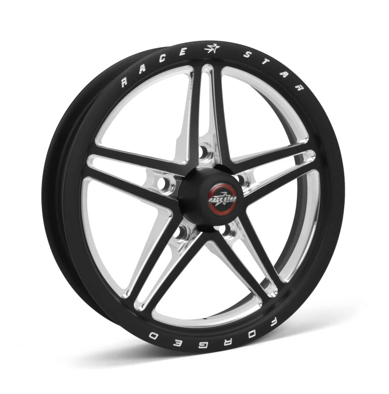 Race Star 63 Pro Forged 15x3.50 Lug Mount 5x4.75 BC / 1.75in. BS Wheel – Black Anodized/Machined