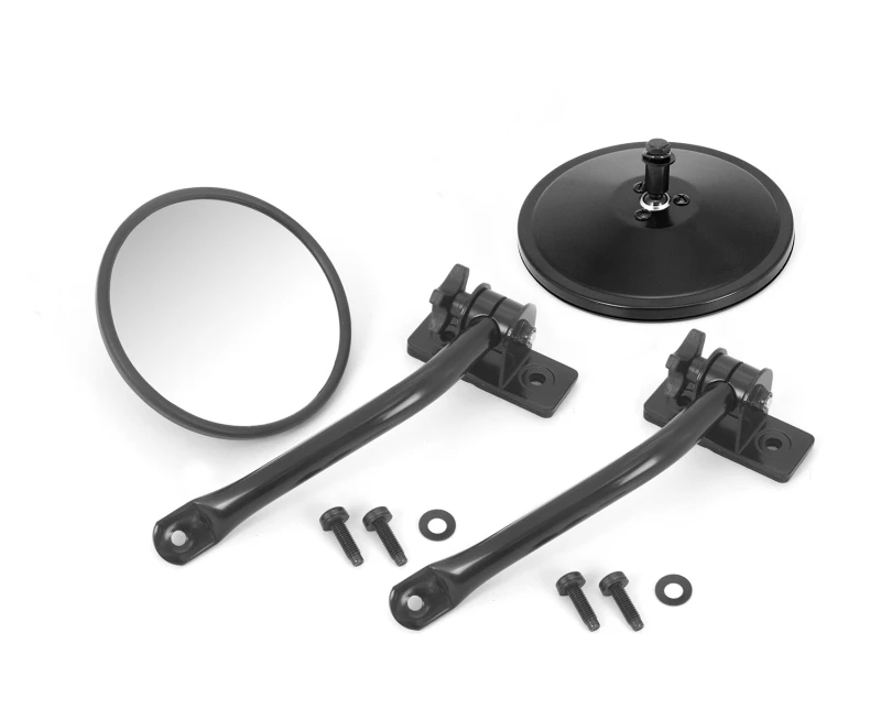 Rugged Ridge 97-18 Jeep Wrangler Schwarzer Runder Schnellverschluss-Spiegel