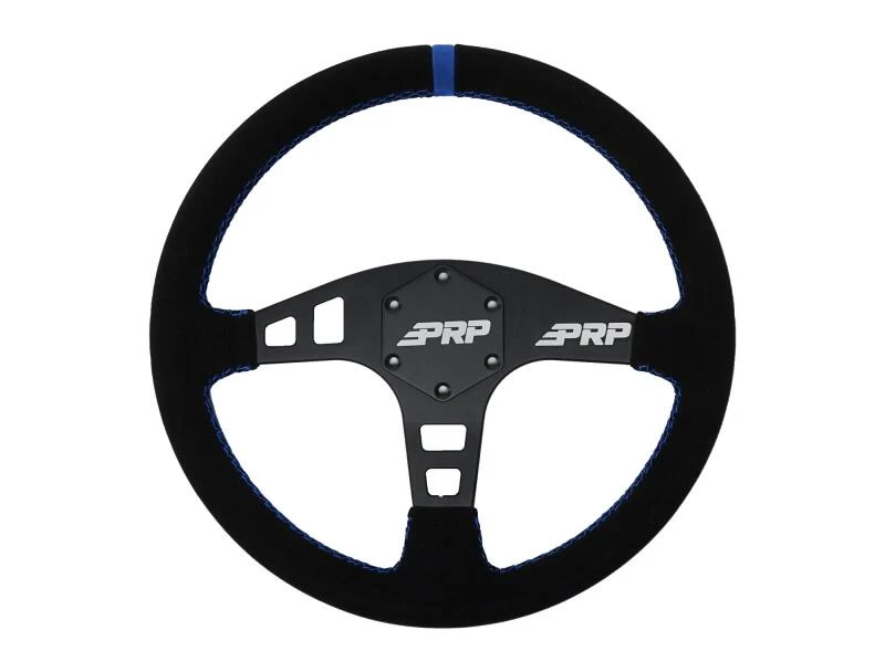 PRP Flat Suede Steering Wheel - Blue