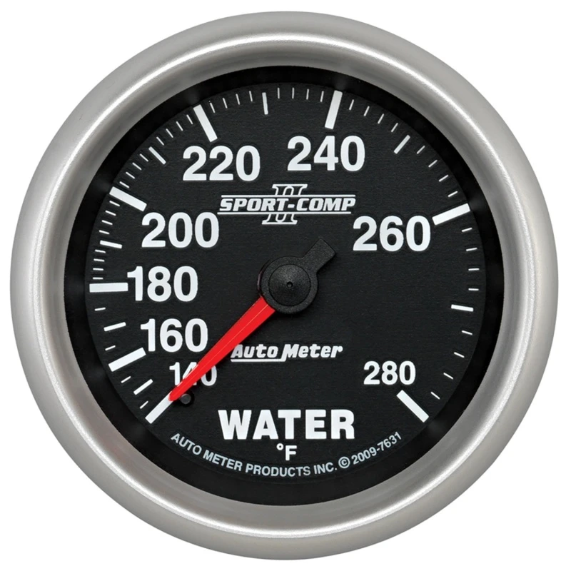 Autometer Sport-Comp II 2-5/8in 140-280 Grad Mechanisches Wasser-Temperatur-Anzeige