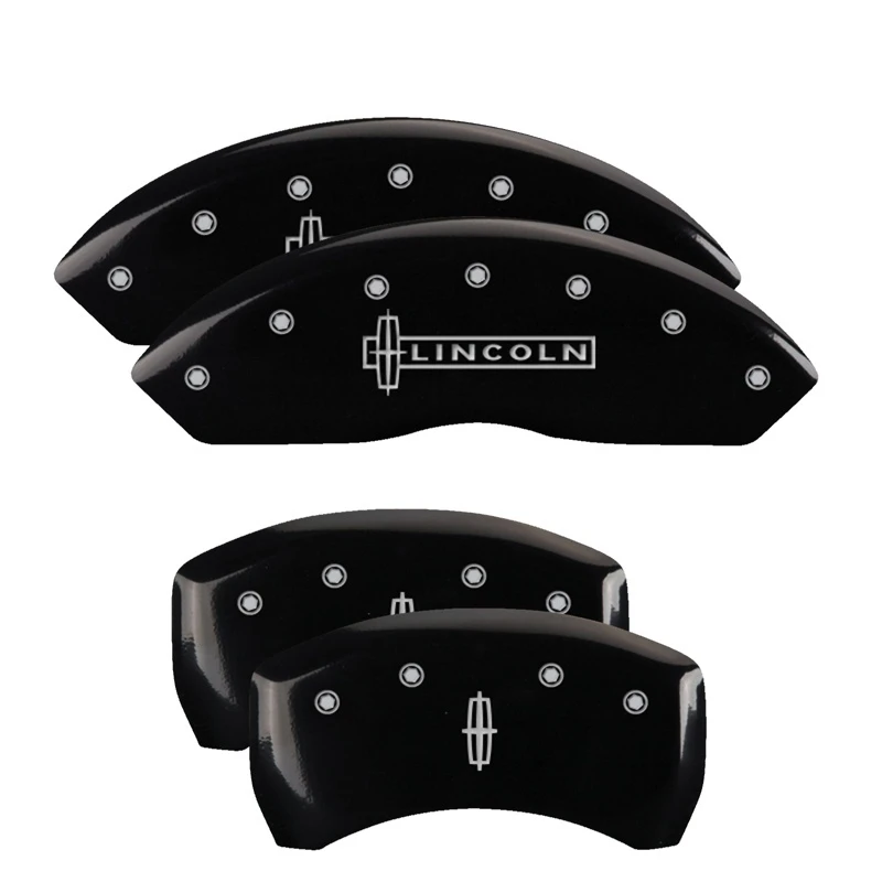 MGP 4 Bremse Caliper Abdeckungen Gravur Vorne Lincoln Gravur Hinten Stern Logo Schwarz Finish Silber ch