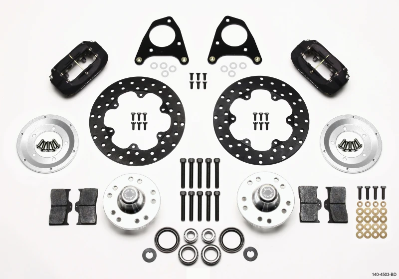 Wilwood Forged Dynalite Front Drag Kit gebohrte Bremsscheibe 87-93 Mustang 84-86 SVO 5 Loch