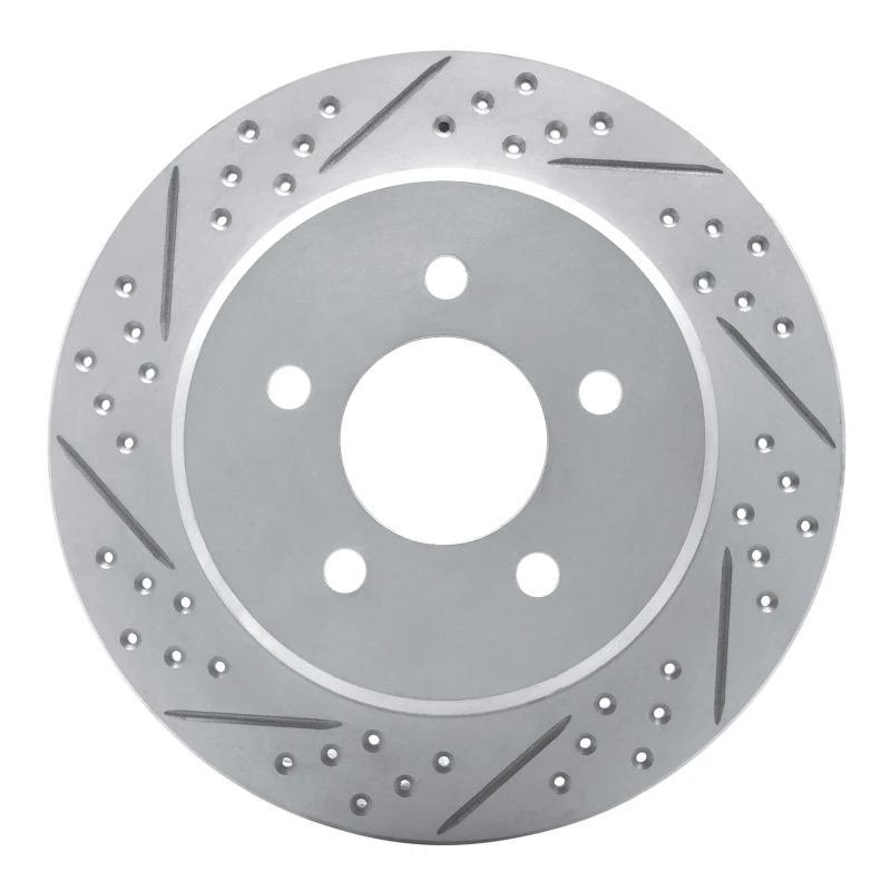 DFC 97-07 Chrysler Town & Country Rear Left Drilled & Slotted Geoperformance Rotor