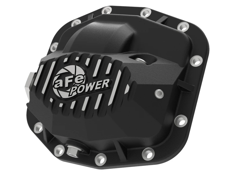 aFe Pro Series Frontdifferential-Abdeckung Schwarz 2018+ Jeep Wrangler (JL) V6 3.6L (Dana M186)