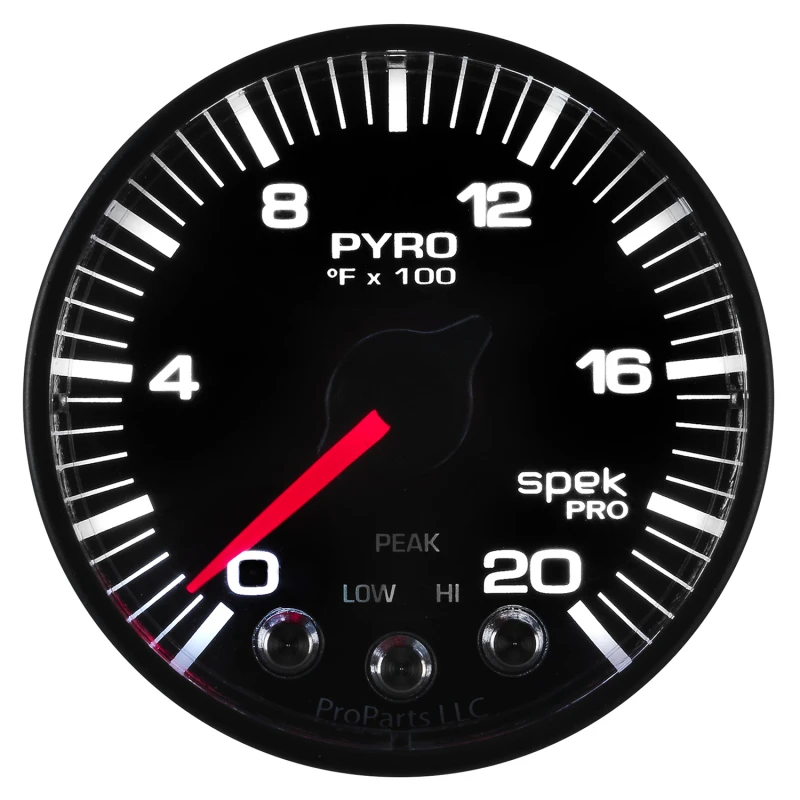 Autometer Spek-Pro 52,4mm 0-2000F Digitaler Stepper-Motor-Pyrometer-Messgerät
