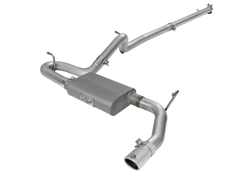 aFe Scorpion 2-1/2 Zoll Aluminisiertes Stahl Cat-Back-Abgasanlage 07-17 Jeep Wrangler V6-3.6/3.8L (4-Türer)