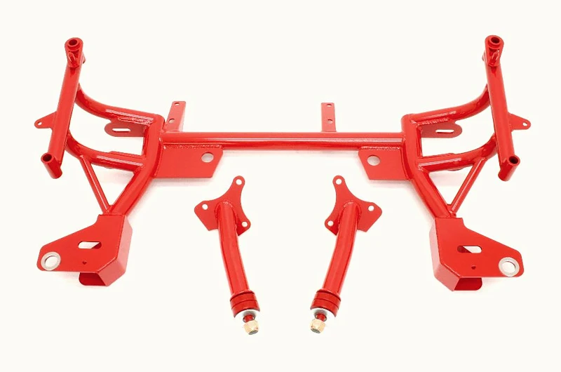 BMR 93-02 F-Body K-Member mit Turbo SBC/BBC Motorhalterungen und Pinto Halterungen - Rot