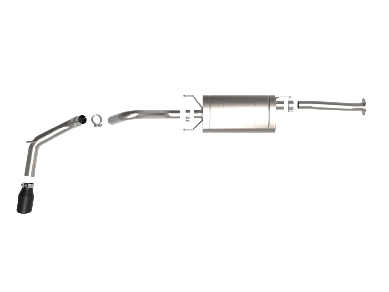 aFe 16-22 Toyota Tacoma Apollo GT-Serie 2,5-Zoll - 3-Zoll 409 SS Kat-Auspuff-System mit schwarzer Spitze