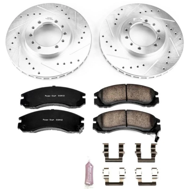 Power Stop Front Z23 Evolution Sport Brake Kit for 91-96 Mitsubishi Montero