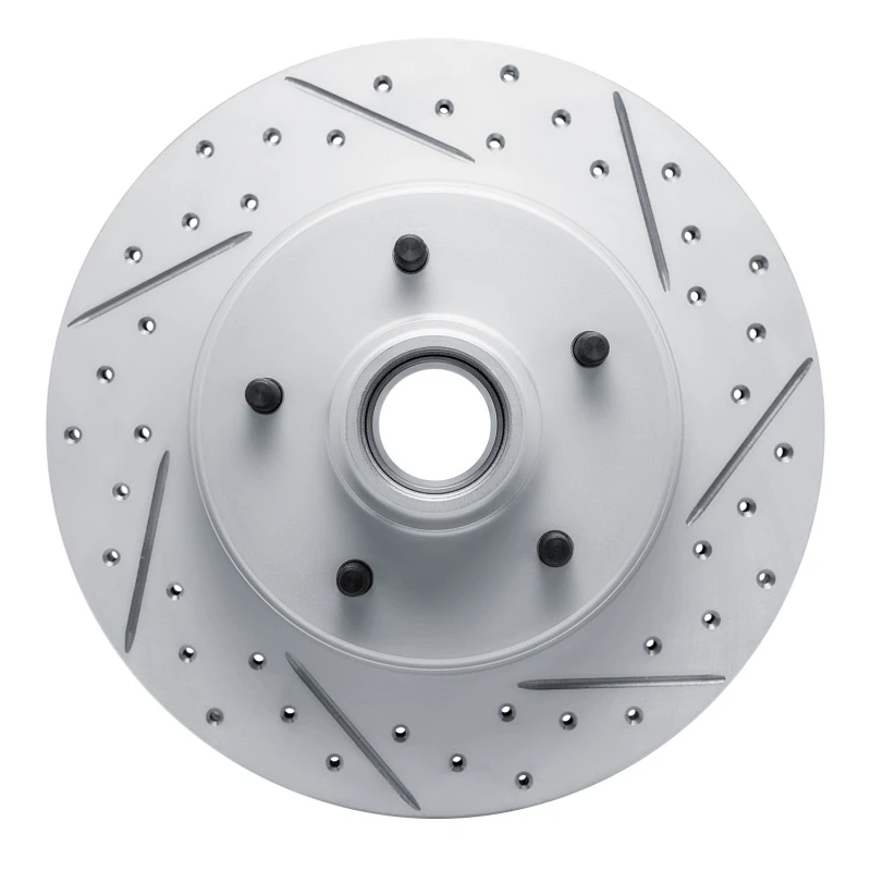 DFC 91-96 Buick Commercial Chassis Front Right Drilled & Slotted Geoperformance Rotor